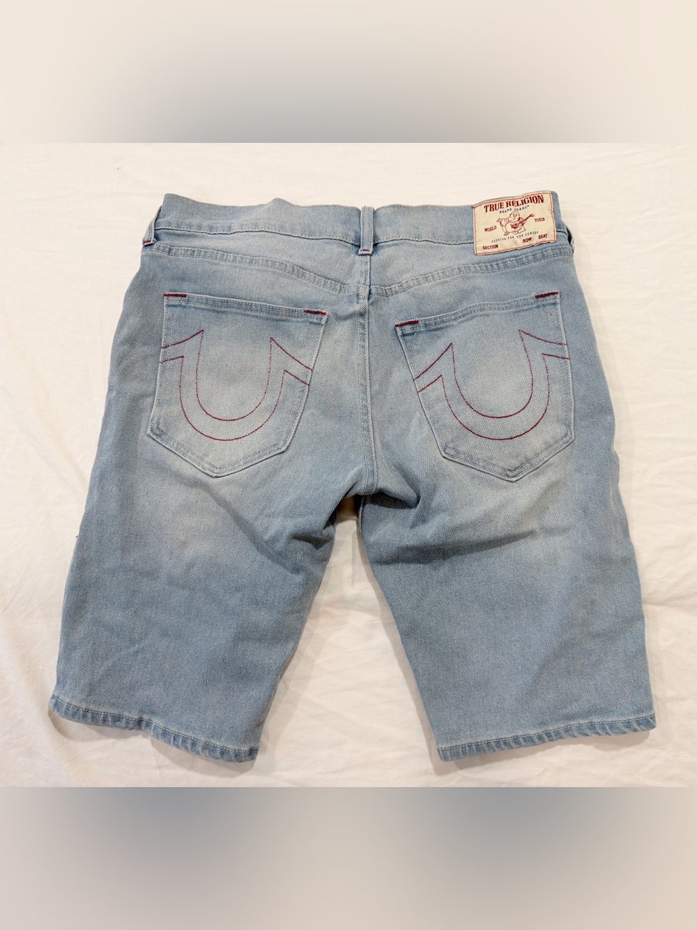 True Religion Rocco Relaxed Skinny Denim Shorts Men’s 32 Light Wash